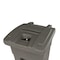 Toter 32 Gal. Graystone Document Trash Can with Wheels and Key Lid Lock CDA32 - alternate 6